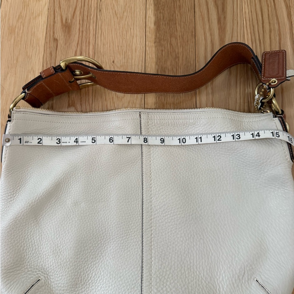 Coach Vintage Tan Pebbled Leather Large Shoulder Hobo Bag 11839 - Picture 7 of 8